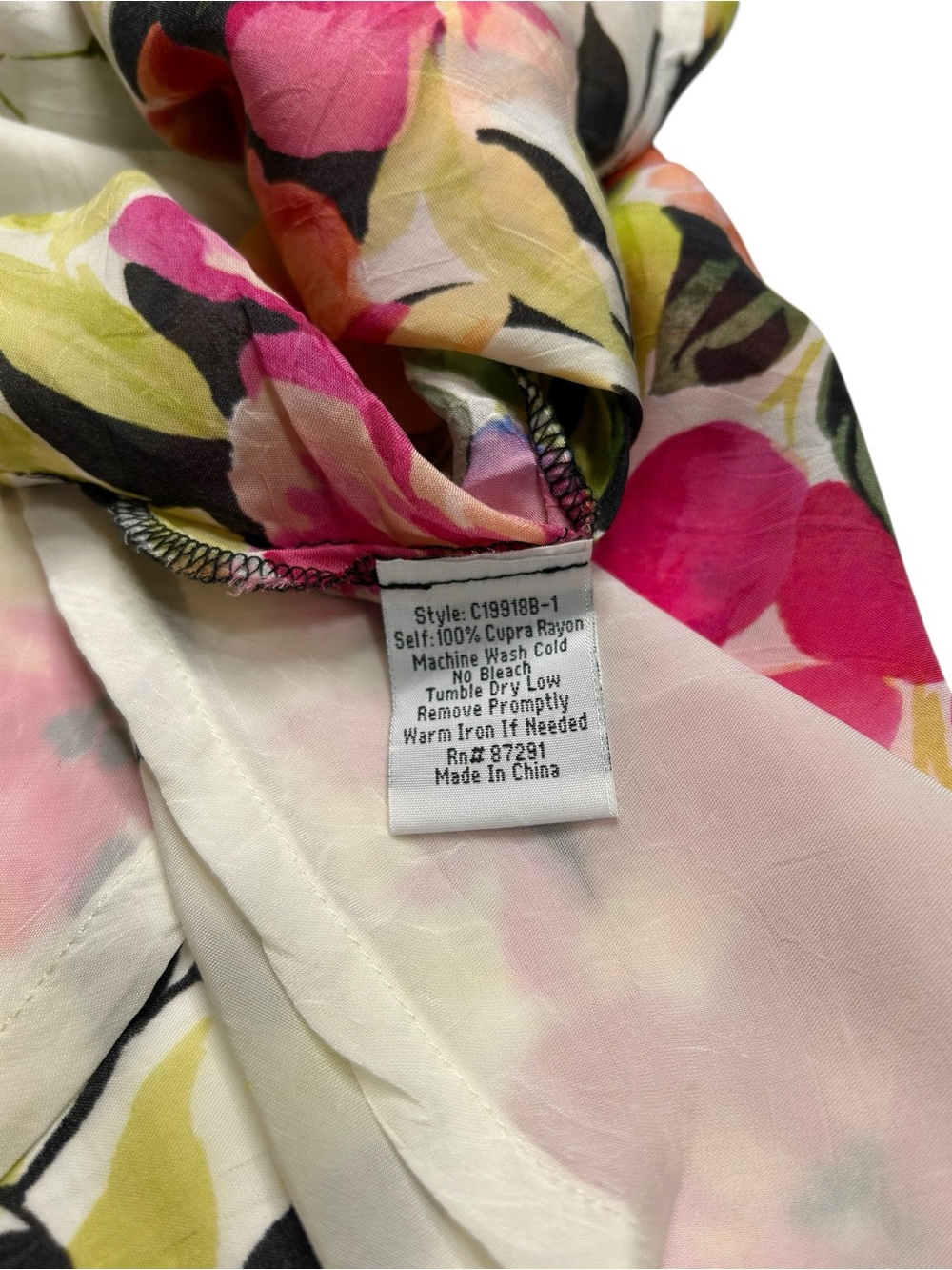 Johnny Was Betty Floral Tunic Boho Rayon XL Flowing - Picture 11 of 11
